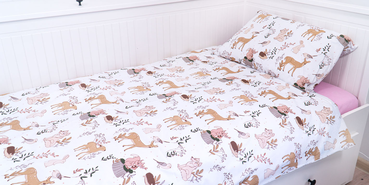 Pościel 100x160 cm 100% bawełna las granat